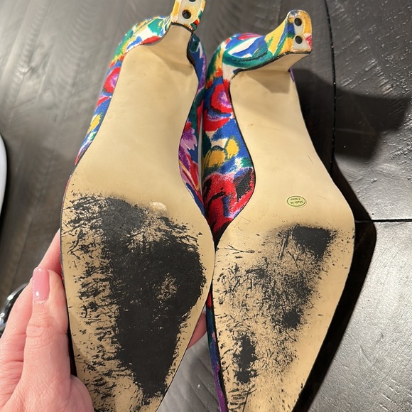 J. Renee Cabana Poppy Floral Vintage Heels - Picture 5 of 5